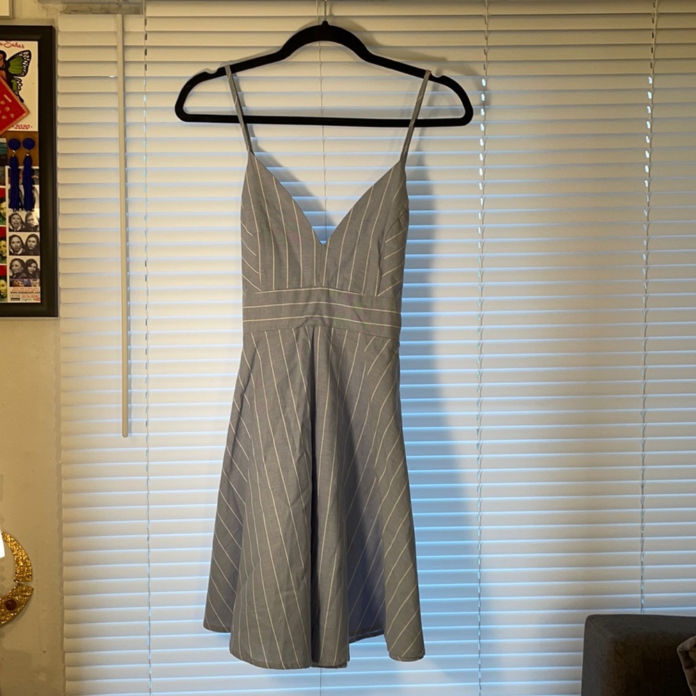 Blue Striped Windsor Sundress